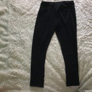 high rise ankle length leggings